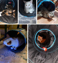 Pawaboo Cat Tunnel, Cat Tunnels for Indoor Cats - Blue / S Way - image 2