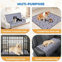 Fostanfly Non-Slip Washable Pee Pads for Dogs, 2 Pack Large 63"x63" Ultra-Absorbent and Leak-Proof Reusable Potty Training Pads for Dogs and Cats Puppy Pads