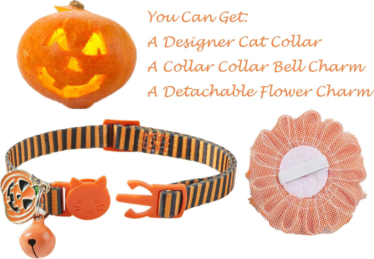 BoomBone Fall Cat Collar with Bell and Pumpkin Charm – Essentials for Cats - image 3