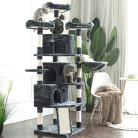 Hey-brother Cat Tree Tower with Multi-Level Large Condo - Gray - image 3