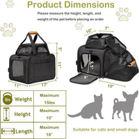 JUNGYOUN Premium Cat Carrier - Dark Grey / 17.0"L x 11.0"W x 11.0"H - image 2