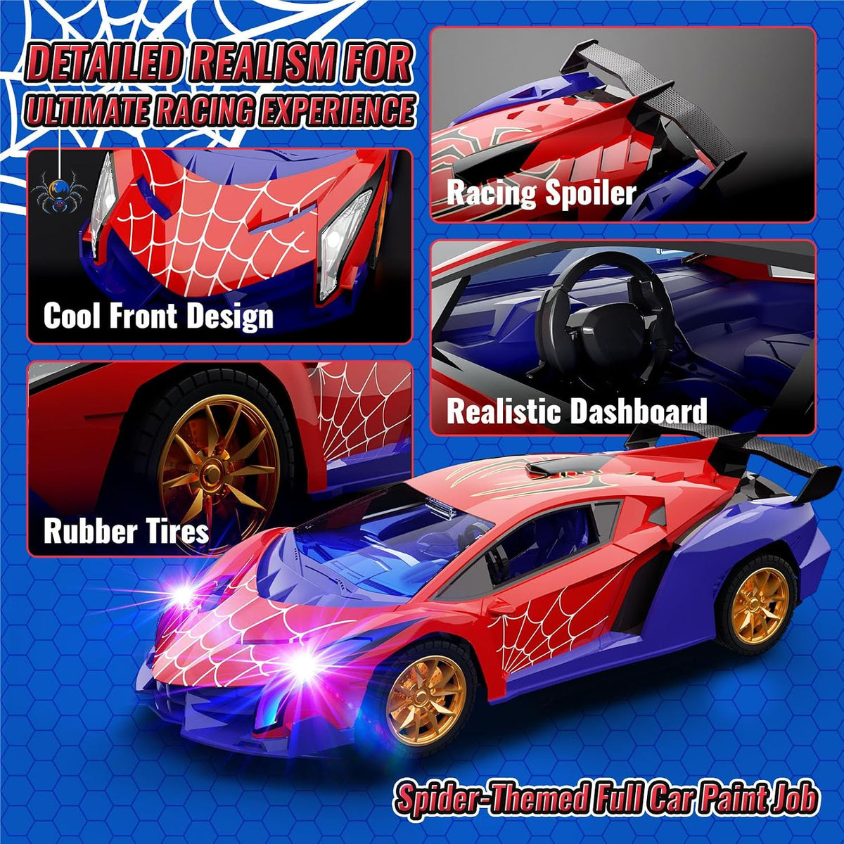 ZIROKAY Spider Remote Control Car with Multi-Color Flash Lights - image 4