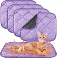 4 Pack Self Heating Cat Pad Self Warming Dog Mat - 16 x 20 Inch / Purple