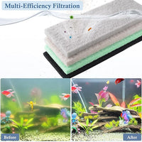 4 Pack Mixed Filter Pads 12.6" x 5" for Aquarium, Cut-to-Fit Fish Tank Filter Media with Ammonia&Carbon&Phosphate Reducer, Aquarium Filter Sponge, Compatible with Most Filters