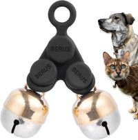 Beau's Bells V2 | Cat & Dog Collar Bells with New Quick Loop Easy Release Clip | Handmade Copper | - Double Bell / Large