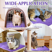 Drydiet 4 Pack Self Warming Cat Mat for Pets - 16 x 20 Inch / Purple / Solid - image 4