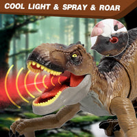Sunrad Remote Control Dinosaur Toys for Kids Boys 3-5 4-7 8-12 Year - Brown - image 2