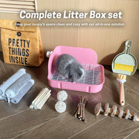Rabbit Litter Box, Bunny Litter Box, Guinea Pig Potty Trained - Pink - image 3