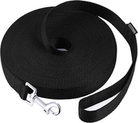Long Dog Leashes for Training 15/20/30/50/100FT Lead for Medium Small - 3/4 Inch x 50 Feet / Black
