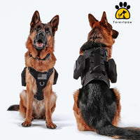 Forestpaw Tactical Dog Harness for Large Dogs, Military, L - M:Chest 22-35",Fit 30-80lbs / Black - image 4