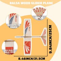 Barsha Space balsa wood airplane kit, five laser-cut glider kits with slot-and-tab parts - view 2