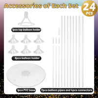 JOYYPOP 4 Sets Balloon Stand Kit For Table - 24 Pack Clear - image 3