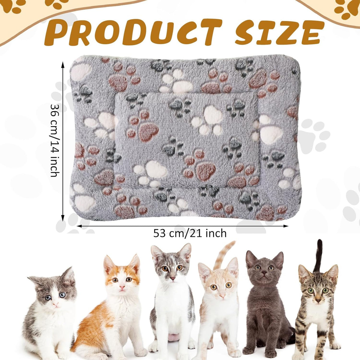 4 Pack Soft Pet Bed Mat Small Dog Crate Fleece – Essentials for Dogs - 21 x 14 Inches / Light Gray - image 2