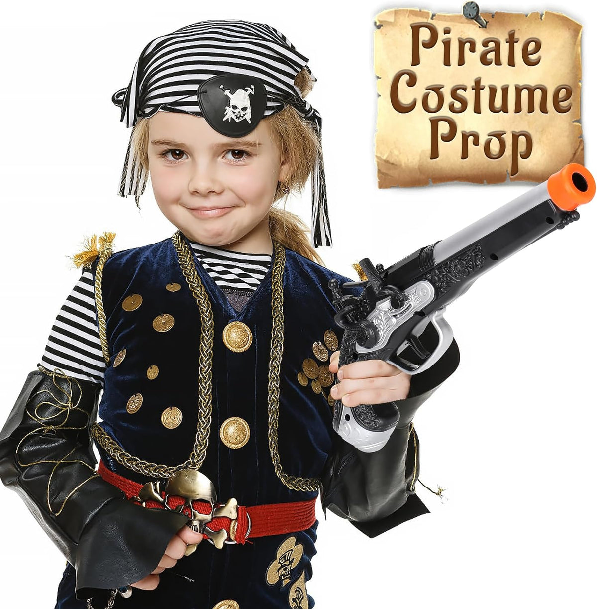 Toy Pirate Foam Blaster for kids Soft Foam Darts 20pcs Themed - Silver - image 2