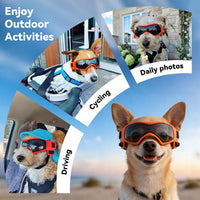 Dog Sunglasses for Extra Small Breed UV Protection Windproof XS Dog - Medium / Orange - image 4