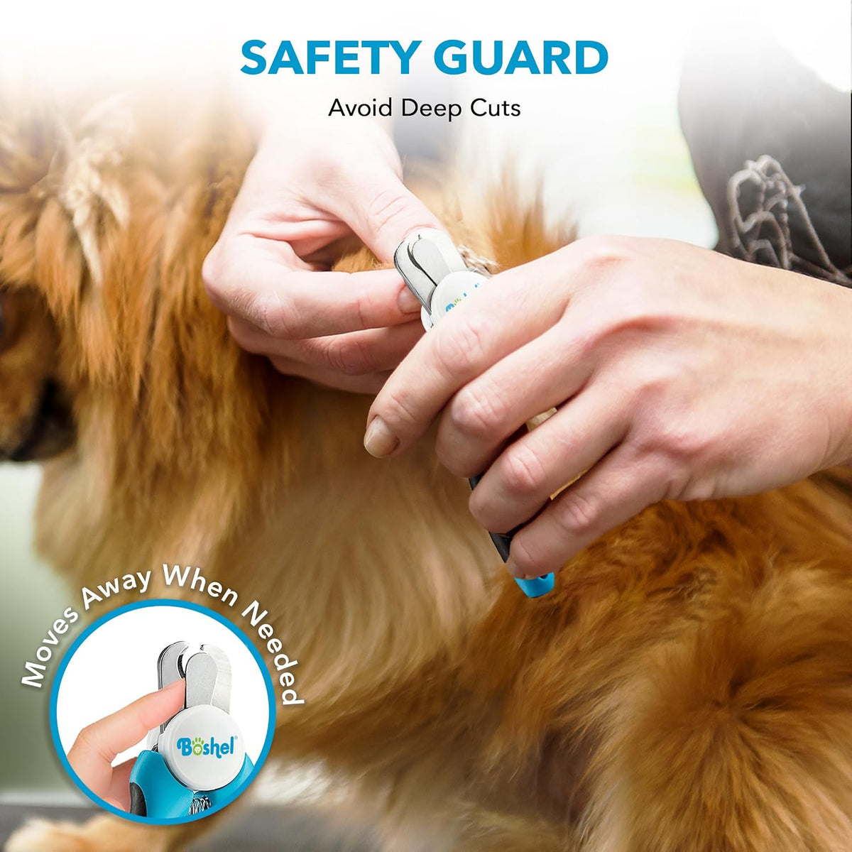 Large Dog Nail Clippers with Safety Guard to Avoid Over-Cutting Nails - Medium/Small - image 4