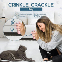Kitty Cup Tumbler Cat Toy – Funny Cat Birthday Gifts with Catnip & Crinkle Paper, Cute Girl Kitten Toys (Pink Peach Dust)