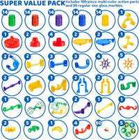 JOYIN 150Pcs Glowing Marble Run - Super Set-207PCS - image 2
