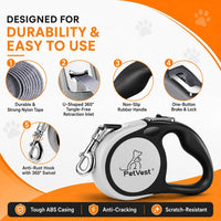 Dual Retractable Dog Leash, Detachable for Single Use - 16 FT - image 4