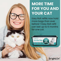 BrightOn, 75 Litter Bag Refill Bags for Genie Easy Roll Litter Bin, Ultimate Odor Control, - Unscented 25 Bags - image 4