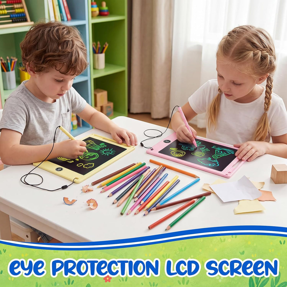 Zhehao 20 Pack 8.5 Inch LCD Writing Tablet Drawing Board - Pastel / Stylish - image 3