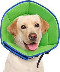 Dog Cone Collar L, Soft Cones for Large Medium Small Dogs,Adjustable Dog Cone Alternative to Stop Licking, Comfy Elizabethan Collar for After Surgery Wound Healing & Hot Spots Blue