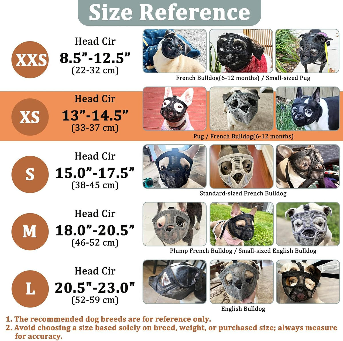 Mesh Short Snout Dog Muzzle with Anti-Eating Design for Frenchie – Essentials for Dogs - Black / XS [Head Cir: 13"-14.5"] - image 4