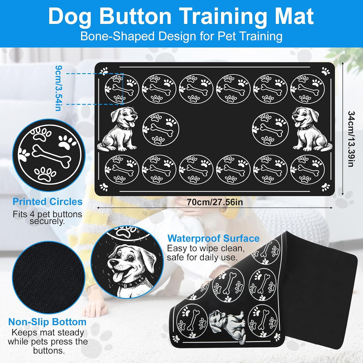 Dog Buttons for Communication, 10 Color - 10 colors,14 pcs - image 2
