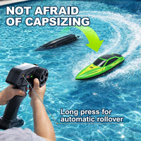 Cirmine 10 inch RC boat with colorful LED lights on the water - view 11