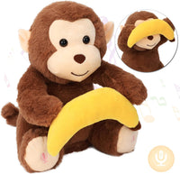 Hopearl Peek A Boo Cow Interactive Repeats What You Say Plush Diary - Monkey with Banana