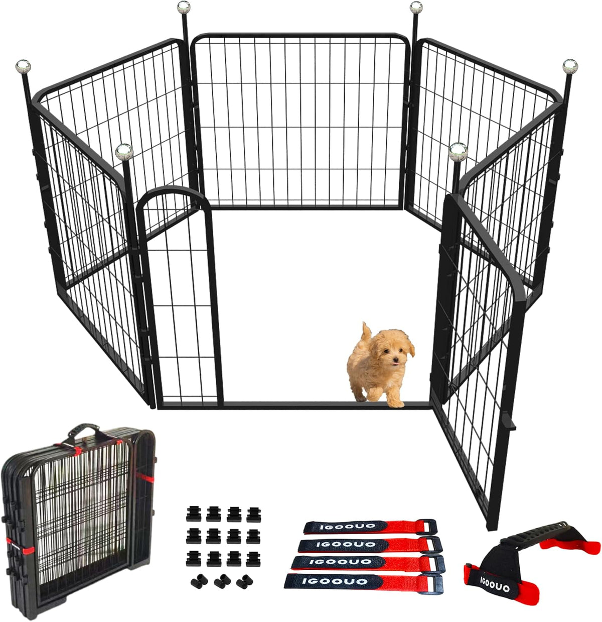 Dog Play Pen Indoors/Outdoor - 6 Panels / 24'' High