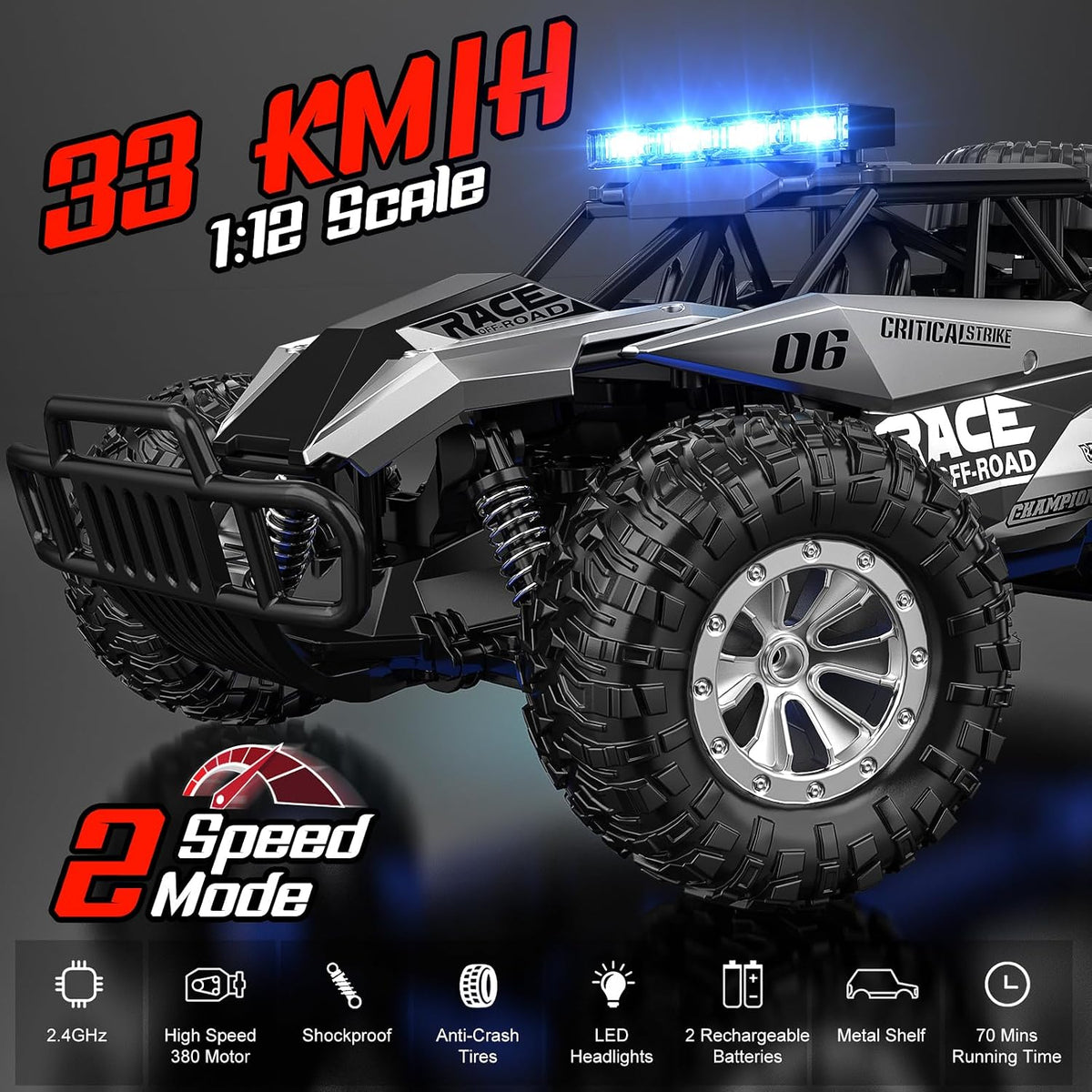BLUEJAY Remote Control Car - Metal Silver - image 2