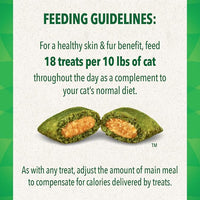Greenies Feline Smartbites Skin & Fur Crunchy and Soft Natural Cat Treats, Chicken Flavor, 4.6 oz. Pack (Pack of 2)