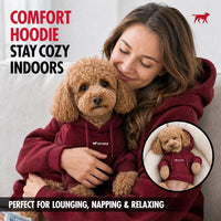 Tuff Pupper Dog Hoodie, Premium Quality Insulated Fabric - Crimson Red / XX-Large (80-115 lbs) - image 4