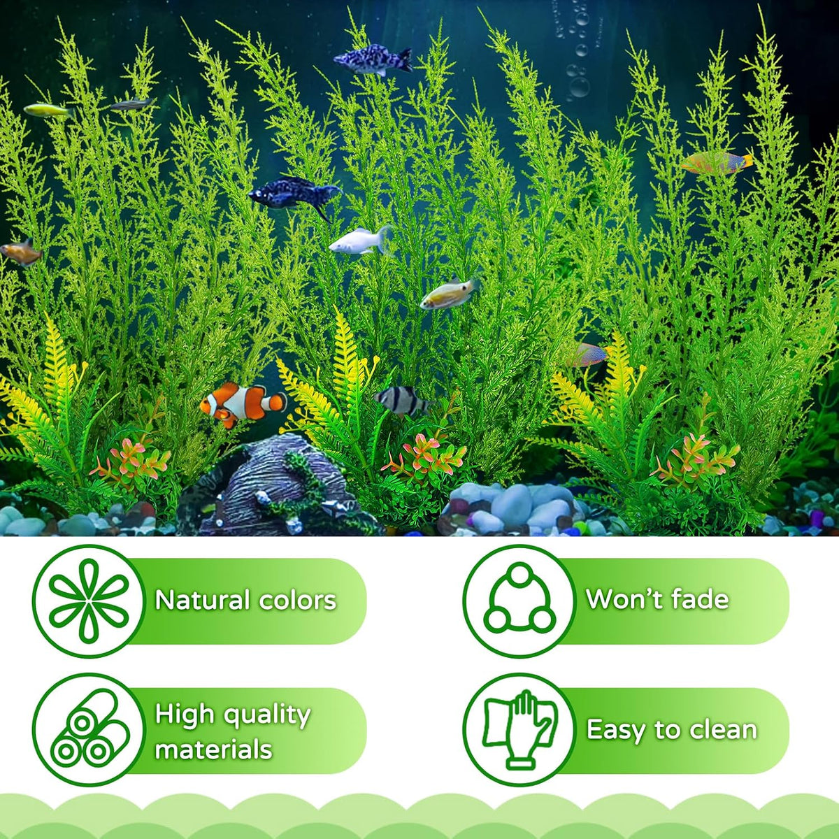 QUOZUO Fish Tank Accessories Large Plants - image 3