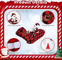 Santa Dog Costume, Dog Christmas Outfit, Riding Pet Costume - Plaid / XXXL(Neck:23.6-29.5'' Chest:27.5-37.4") - image 3