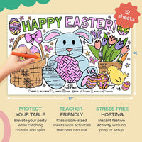 Tiny Expressions Thanksgiving coloring placemats set of 12 with turkey and activity games - view 14