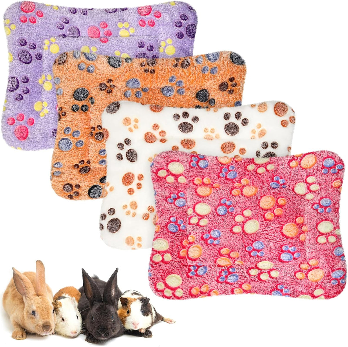 Haull 4 Pcs Waterproof Guinea Pig Bedding Mat, 13 x 10 - Paw / 13 x 10 Inch