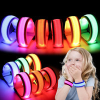 LovesTown light up bracelets, six multicolor LED wristbands glowing in the dark - view 2