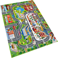 Oriate Kids Dream Mat Modern City Road Map Rug - City Mat