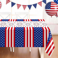 Childom 3 Pack Black and Gold Tablecloths for Events - Red White Blue - image 4