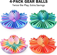 Gear Ball Fidget Toys Steampunk Gear Sphere for Kids - 4pcs-multicolor / 6 cm / 2.5 in - image 2