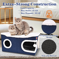 Extra Large Cat Beds for Indoor Cats - Blue / Extra Large - image 3