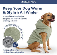Spark Paws Fleece Dog Hoodie - Light Green / 2XL - image 2