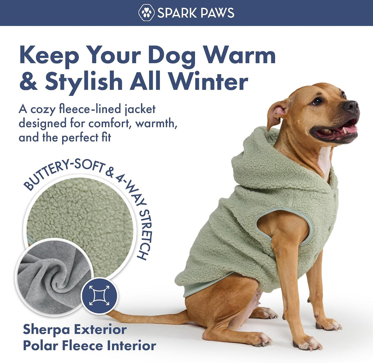 Spark Paws Fleece Dog Hoodie - Light Green / 2XL - image 2
