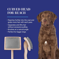 Chris Christensen Mark I Slicker Brush for Dogs - Mark VII Large Curved Back - image 3