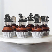 Rsstarxi 24 Pack Ghost Baby Boo Cupcake Toppers Glitter Spooky Little - Design 12 - image 4