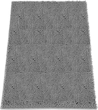 Absorbent Dog Door Mat for Muddy Paws - 48"L x 30"W x 1" Th / Light Grey