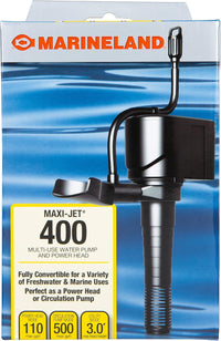 Marineland Maxi-Jet 400 Multi-Use Water Pump & Power Head – Essentials for Fish - 110/500 gph