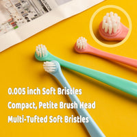E.M&S.T micro head pet toothbrush set with 3 round and 2 pointed brushes - view 4